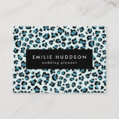 Carte De Visite Empreinte de léopard, Spots de léopard, Leopard bl (Devant)