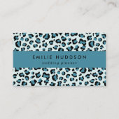 Carte De Visite Empreinte de léopard, Spots de léopard, Leopard bl (Devant)