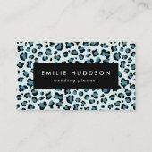 Carte De Visite Empreinte de léopard, Spots de léopard, Leopard bl (Devant)