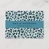 Carte De Visite Empreinte de léopard, Spots de léopard, Leopard bl (Devant)