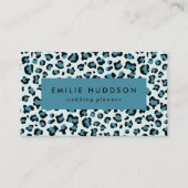 Carte De Visite Empreinte de léopard, Spots de léopard, Leopard bl (Devant)