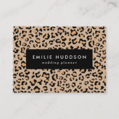 Carte De Visite Empreinte de léopard, Spots de léopard, Leopard Br (Devant)