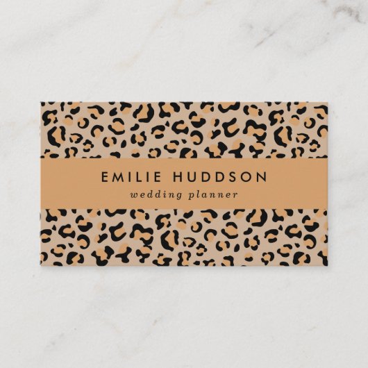 Carte De Visite Empreinte de léopard, Spots de léopard, Leopard Br (Devant)