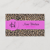 Carte De Visite Empreinte de léopard, Spots de léopard, Leopard Br (Devant)