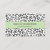 Carte De Visite Empreinte de léopard, Zones Léopard, Noir Et Blanc (Devant)