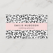 Carte De Visite Empreinte de léopard, Zones Léopard, Noir Et Blanc (Devant)
