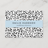 Carte De Visite Empreinte de léopard, Zones Léopard, Noir Et Blanc (Devant)