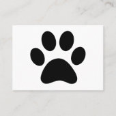 CARTE DE VISITE EMPREINTE DE PATTE (Devant)