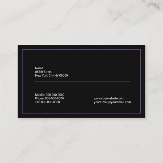 Carte De Visite Empreinte de patte (Dos)