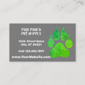 Carte De Visite Empreinte de patte (Devant)