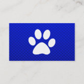 Carte De Visite Empreinte de patte bleu (Dos)
