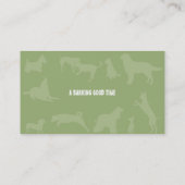 Carte De Visite Empreinte de patte Chien Soin Olive (Dos)