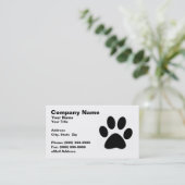 Carte De Visite Empreinte de patte de chat de Kitty (Debout devant)