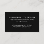 Carte De Visite Empreinte de patte de chien brossé (Dos)