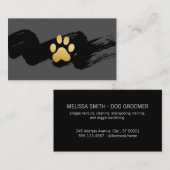 Carte De Visite Empreinte de patte de chien brossé (Devant / Derrière)