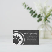 Carte De Visite Empreinte de patte de chien rustique rendez-vous d (Debout devant)