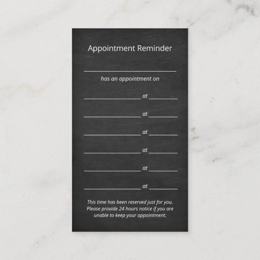 Carte De Visite Empreinte de patte de chien rustique rendez-vous d (Dos)