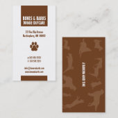 Carte de visite Empreinte de patte de soins aux ch (Devant / Derrière)