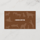 Carte de visite Empreinte de patte de soins aux ch (Dos)