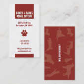 Carte de visite Empreinte de patte de soins aux ch (Devant / Derrière)
