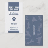 Carte de visite Empreinte de patte de soins aux ch (Devant / Derrière)