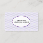 Carte De Visite Empreinte de patte et coeur (Dos)