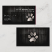 Carte De Visite Empreinte de patte grunge (Devant / Derrière)