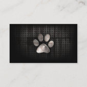 Carte De Visite Empreinte de patte grunge (Dos)