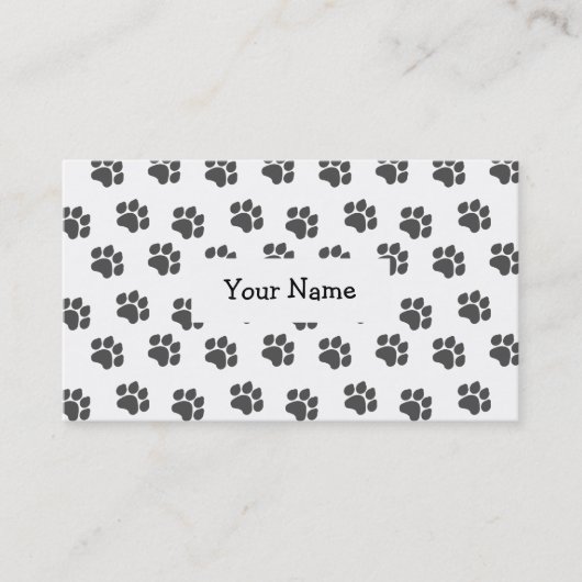 Carte de visite Empreinte de patte noir (Devant)