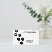 Carte De Visite Empreinte de patte noir et blanc unique Marche de  (Debout devant)