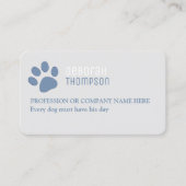 Carte de visite Empreinte de patte pour animaux de (Devant)