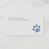 Carte de visite Empreinte de patte pour animaux de (Dos)