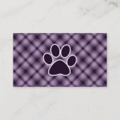 Carte De Visite Empreinte de patte pourpre (Dos)