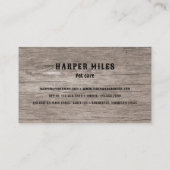 Carte De Visite Empreinte de patte rustique groomer (Dos)