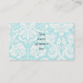 Carte De Visite Empreinte de patte turquoise (Dos)