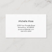 Carte de visite Empreinte de patte Turquoise branc (Dos)