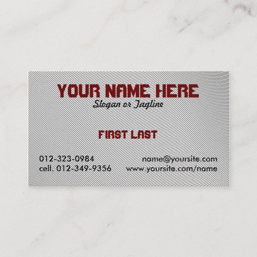 Carte De Visite empreinte digitale (Devant)