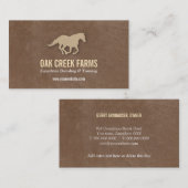 Carte De Visite Empreinte simili cuir de cheval (Devant / Derrière)