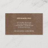 Carte De Visite Empreinte simili cuir de cheval (Dos)