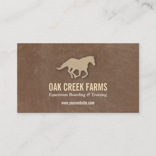 Carte De Visite Empreinte simili cuir de cheval (Devant)