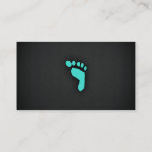 Carte De Visite Empreinte turquoise, bleu-vert (Dos)