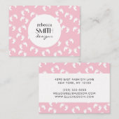 Carte De Visite Empreintes bébé, Pied bébé, Rose, Boutique Materni (Devant / Derrière)