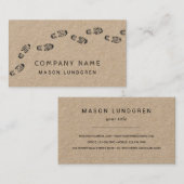 Carte De Visite Empreintes d'amorçage d'un guide extérieur de natu (Devant / Derrière)