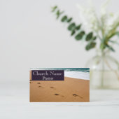 Carte De Visite Empreintes dans l'église de sable Pasteur (Debout devant)