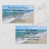 Carte De Visite Empreintes de pas dans le chrétien inspiré de (Devant / Derrière)