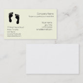 Carte De Visite Empreintes de pas d'une paire de logo de pieds nus (Devant / Derrière)