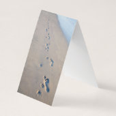 Carte De Visite Empreintes de pas et empreintes de pattes de chien (Dos)