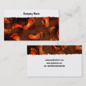 Carte De Visite Empreintes de pas grunges (Devant / Derrière)