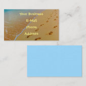 Carte De Visite Empreintes de pas sur le rivage tropical de plage (Devant / Derrière)