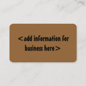 Carte De Visite Empreintes de pattes (Dos)